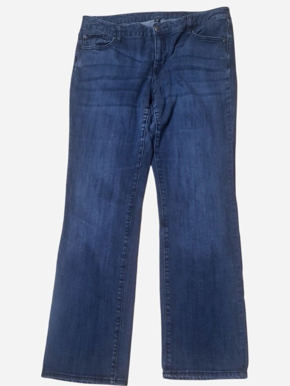 GAP Premium Curvy Straight Leg Jeans Medium Dark Wash Women's Size 14 / 32R